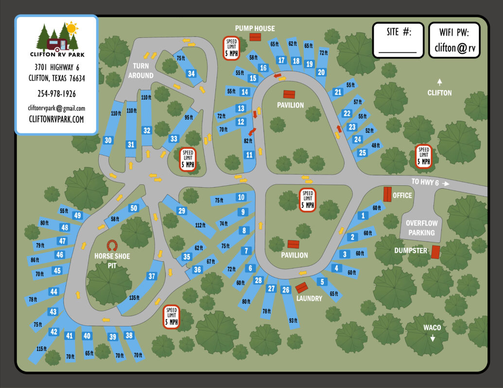 Clifton RV Park Map